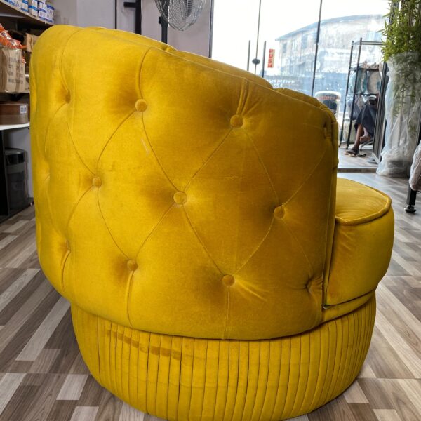 Gold Velvet Art Tub Chair